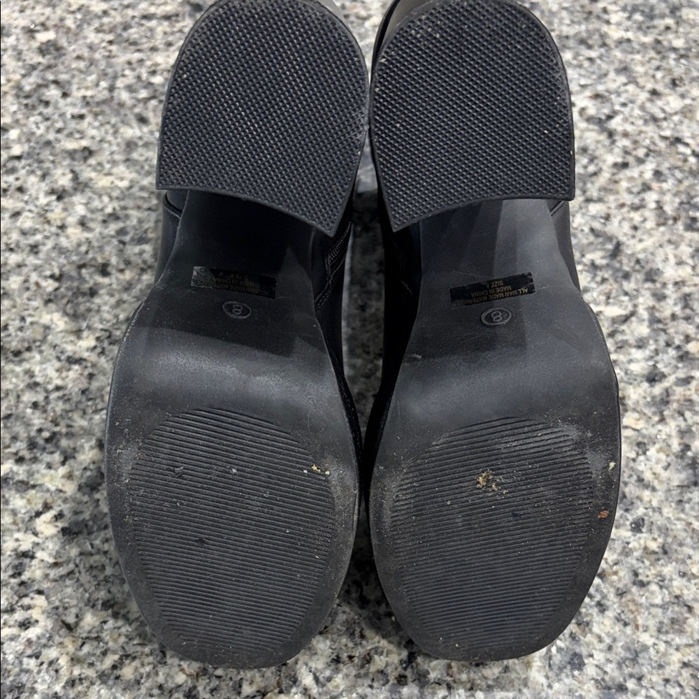 Fashion Nova Black Chunky Heel Boots - Picture 12 of 12